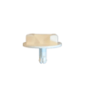 Eje blanco y baleros para rueda de erizo (refacción) - Imagen 3