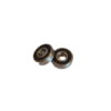 Eje blanco y baleros para rueda de erizo (refacción) - Imagen 2